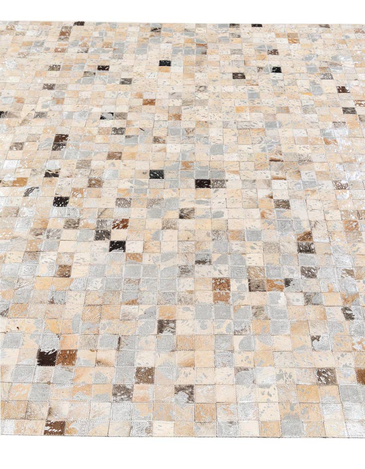 Detail image of  5' 3 x 7' 5 Cowhide Stocks Rug