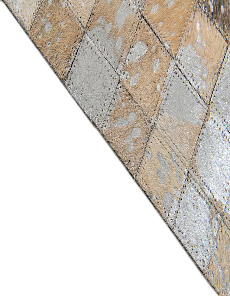 Detail image of  5' 3 x 7' 5 Cowhide Stocks Rug