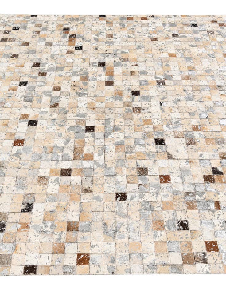 Detail image of  5' 2 x 7' 5 Cowhide Stocks Rug