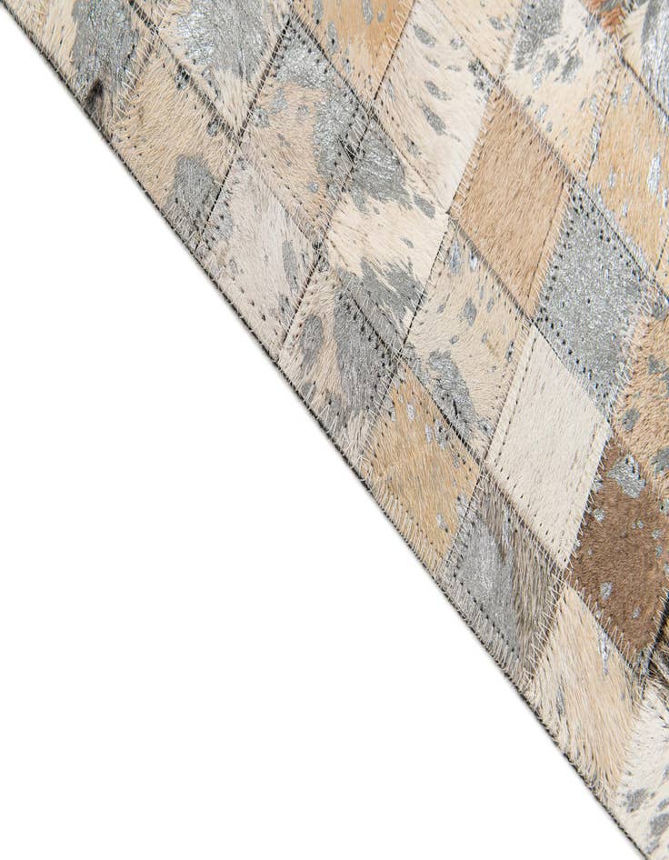 Detail image of  5' 2 x 7' 5 Cowhide Stocks Rug