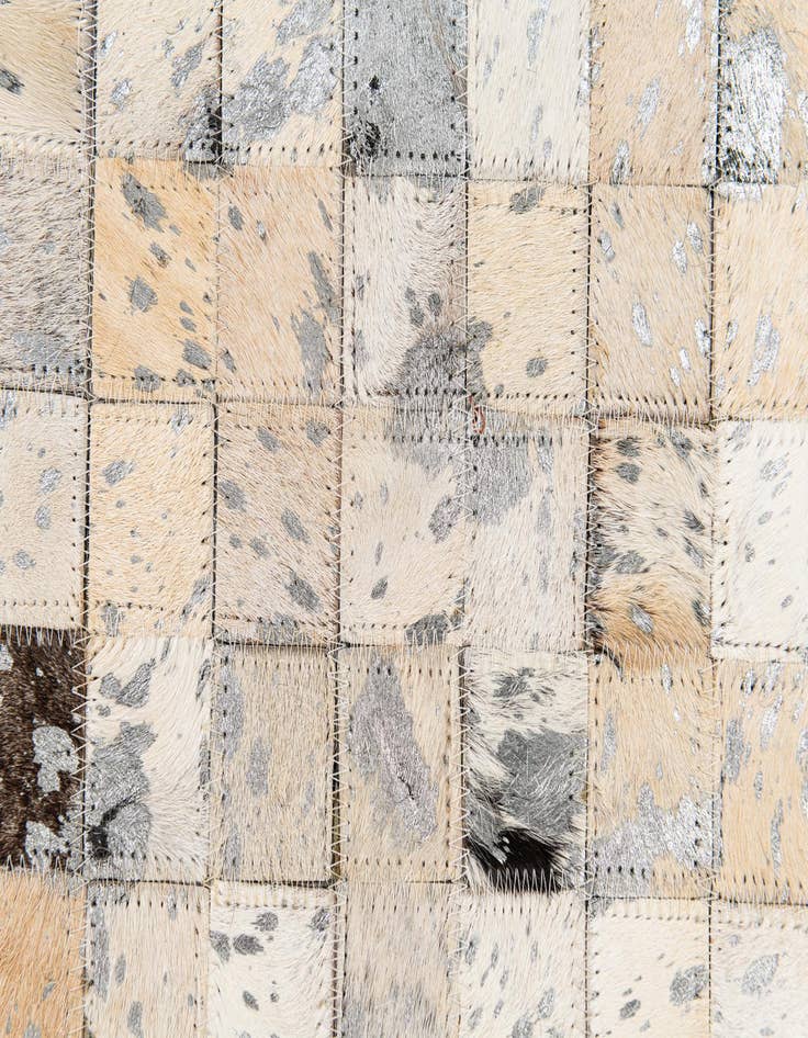 Detail image of  5' 2 x 7' 5 Cowhide Stocks Rug