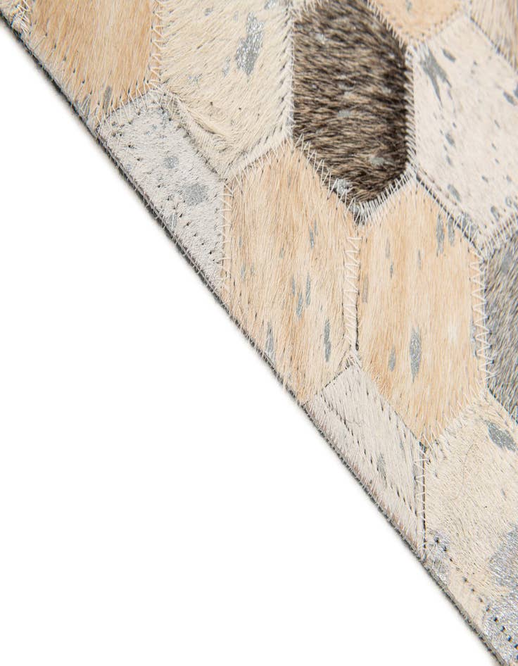 Detail image of  5' 1 x 8' 1 Cowhide Stocks Rug