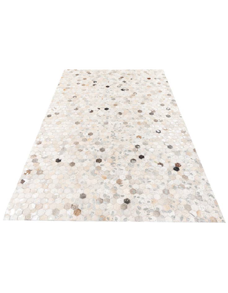 Detail image of  5' 1 x 7' 11 Cowhide Stocks Rug