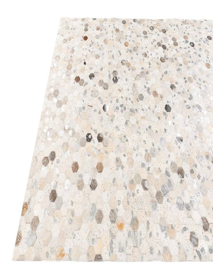 Detail image of  5' 1 x 7' 11 Cowhide Stocks Rug