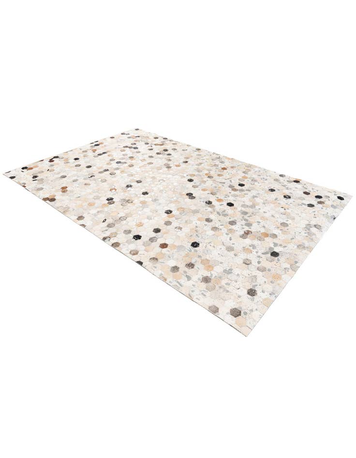 Detail image of  5' 1 x 7' 9 Cowhide Stocks Rug