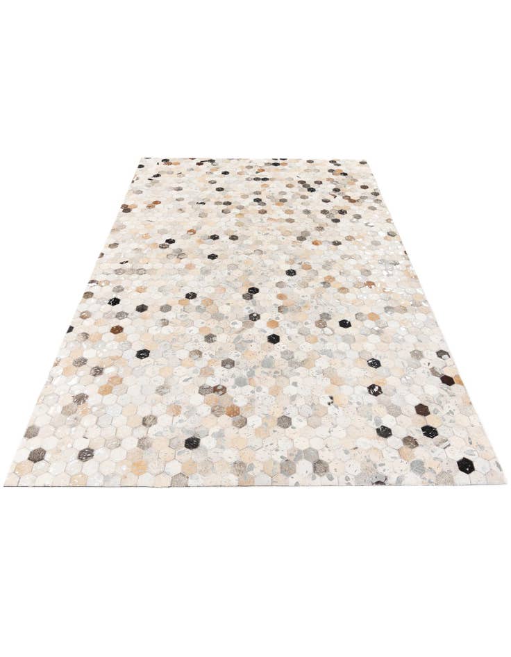 Detail image of  5' 1 x 7' 9 Cowhide Stocks Rug