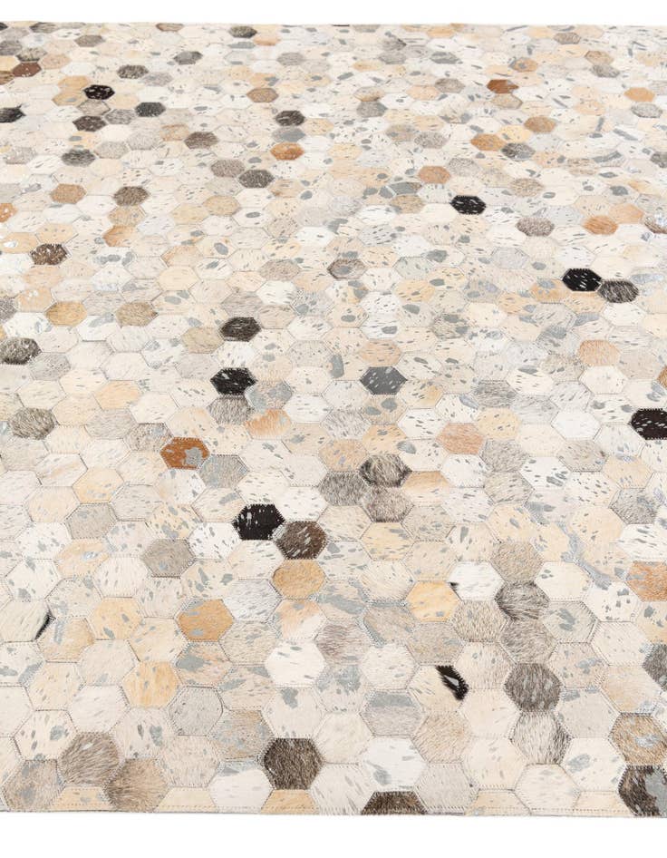 Detail image of  5' 1 x 7' 9 Cowhide Stocks Rug