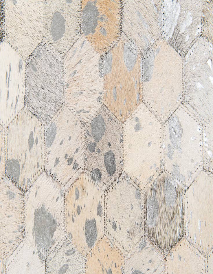 Detail image of  5' 1 x 7' 9 Cowhide Stocks Rug