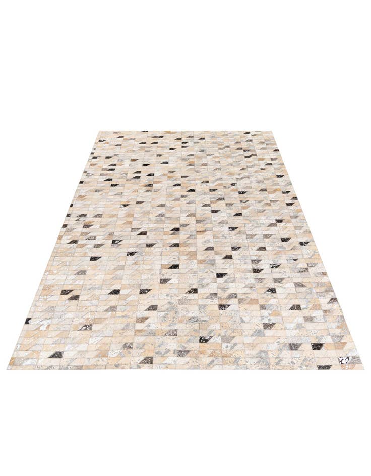 Detail image of  5' 3 x 7' 5 Cowhide Stocks Rug