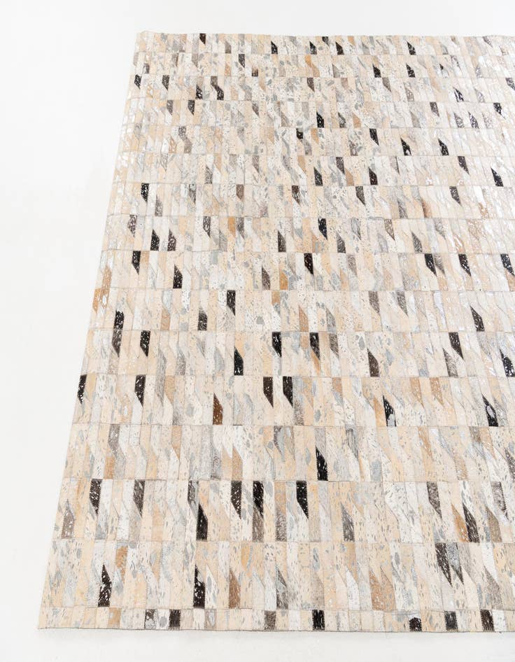 Detail image of  5' 3 x 7' 5 Cowhide Stocks Rug