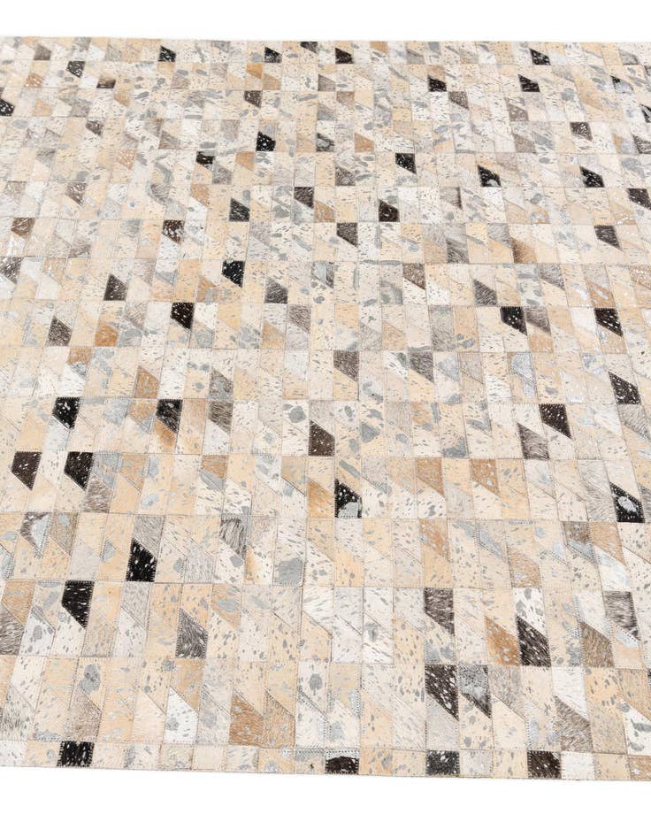 Detail image of  5' 3 x 7' 5 Cowhide Stocks Rug