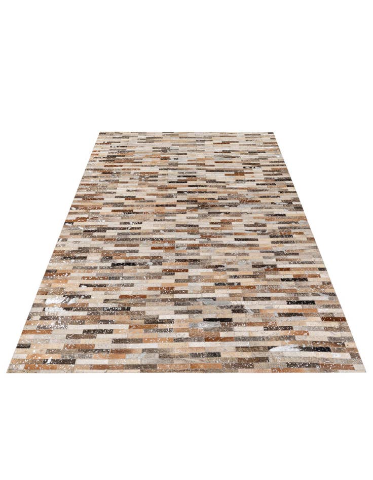 Detail image of  5' 4 x 7' 7 Cowhide Stocks Rug