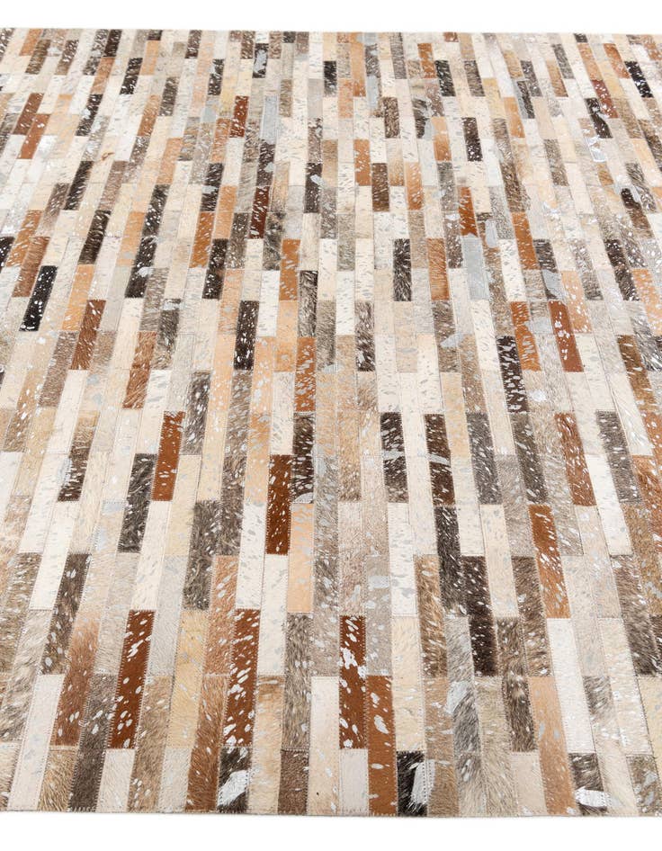 Detail image of  5' 4 x 7' 7 Cowhide Stocks Rug