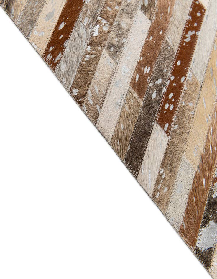 Detail image of  5' 4 x 7' 7 Cowhide Stocks Rug