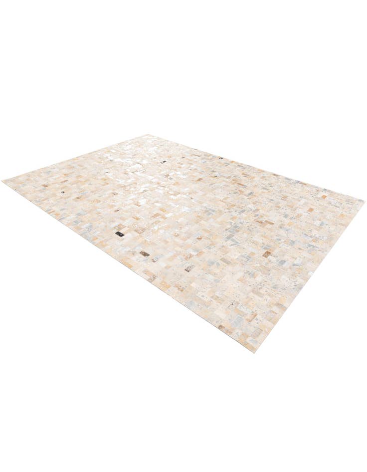 Detail image of  5' 3 x 7' 6 Cowhide Stocks Rug