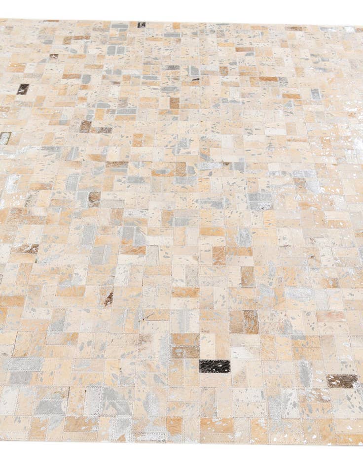 Detail image of  5' 3 x 7' 6 Cowhide Stocks Rug