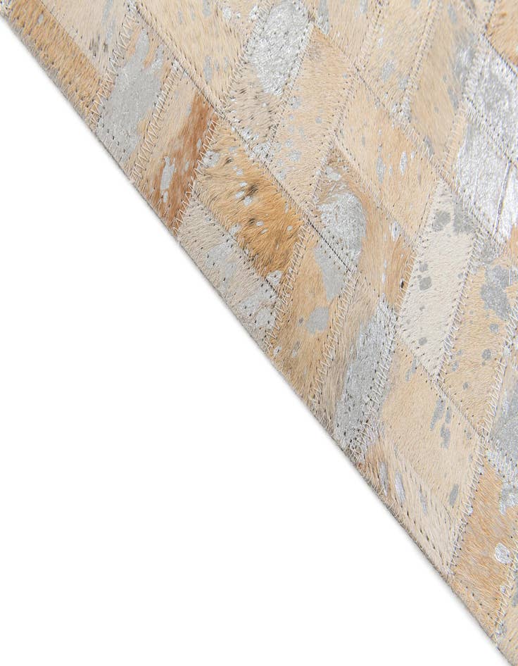 Detail image of  5' 3 x 7' 6 Cowhide Stocks Rug