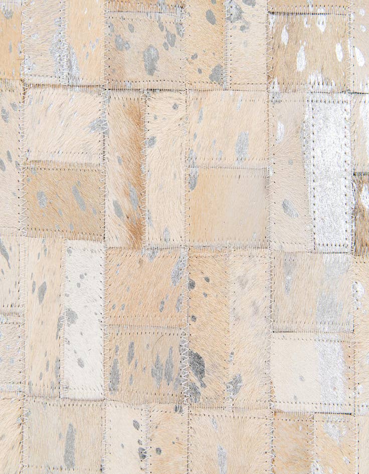 Detail image of  5' 3 x 7' 6 Cowhide Stocks Rug