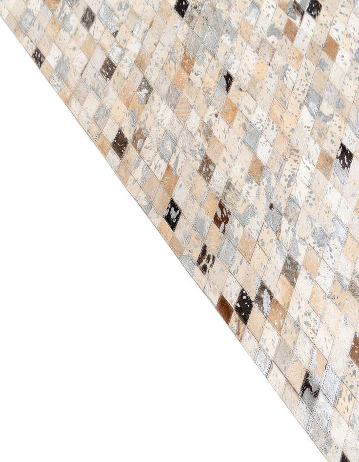 Detail image of  5' 5 x 7' 6 Cowhide Stocks Rug