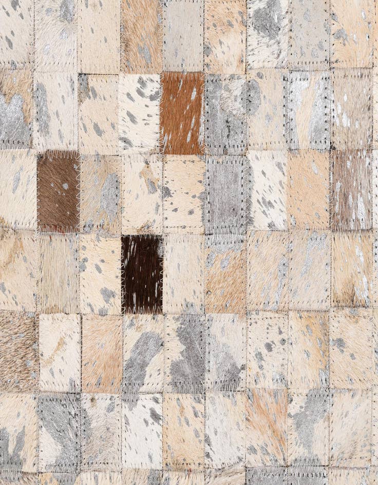 Detail image of  5' 5 x 7' 6 Cowhide Stocks Rug