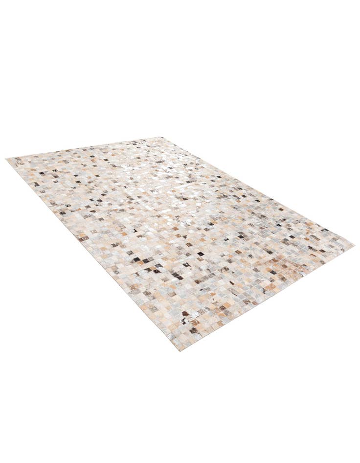 Detail image of  5' 4 x 7' 7 Cowhide Stocks Rug