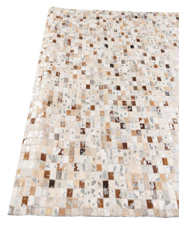 Detail image of  5' x 8' Cowhide Stocks Rug