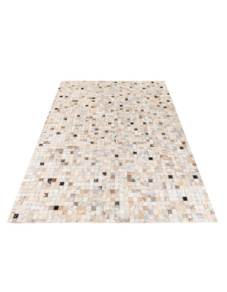 Detail image of  5' 3 x 7' 6 Cowhide Stocks Rug