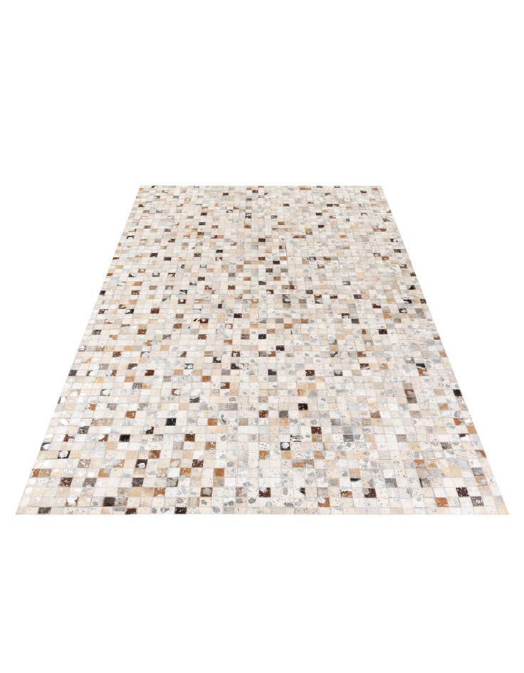 Detail image of  5' 1 x 7' 10 Cowhide Stocks Rug