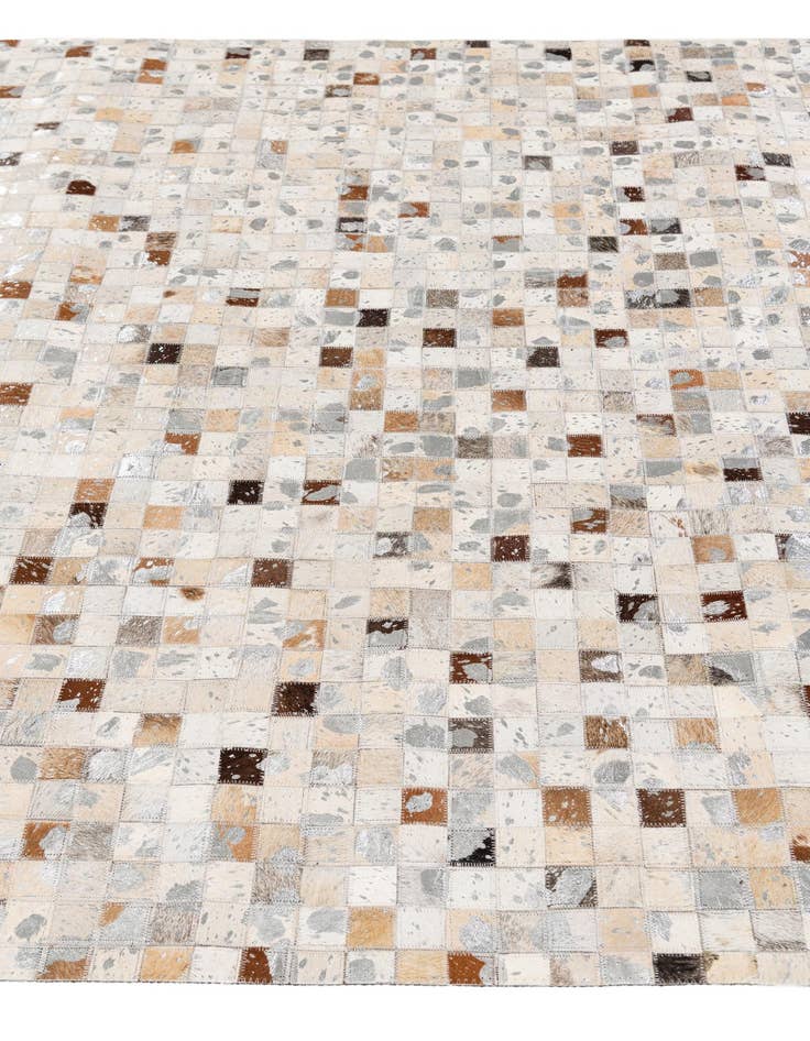 Detail image of  5' 1 x 7' 10 Cowhide Stocks Rug