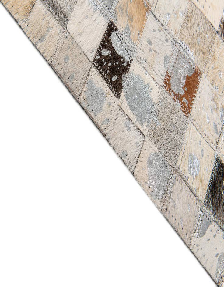 Detail image of  5' 1 x 7' 10 Cowhide Stocks Rug