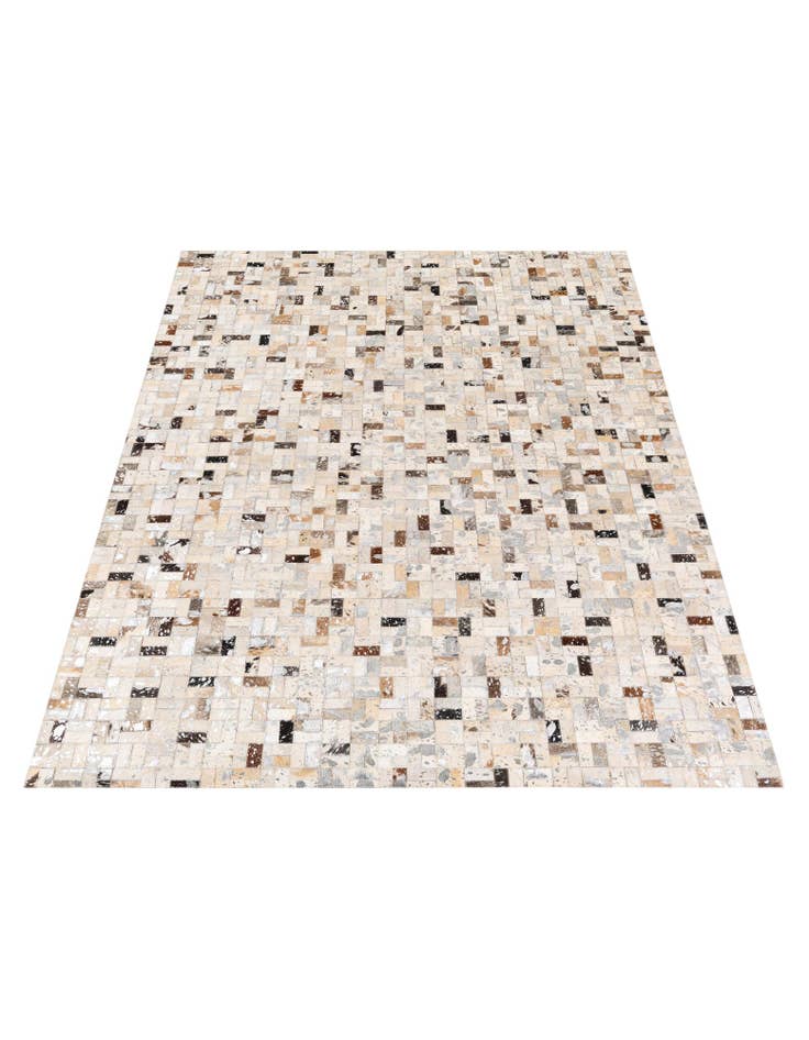 Detail image of  5' 4 x 7' 6 Cowhide Stocks Rug