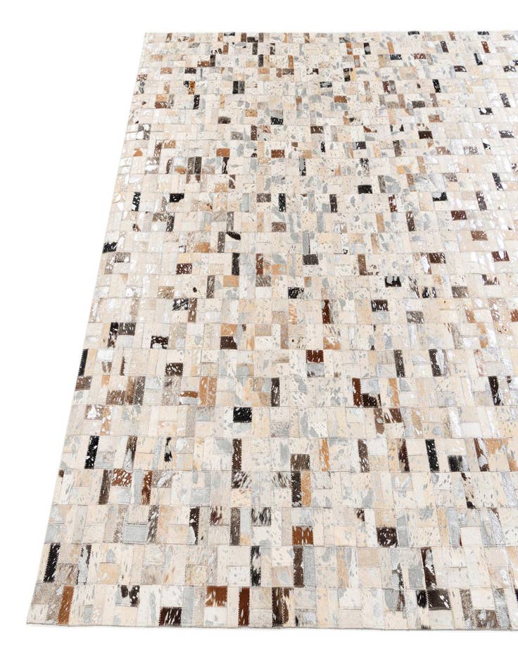 Detail image of  5' 4 x 7' 6 Cowhide Stocks Rug