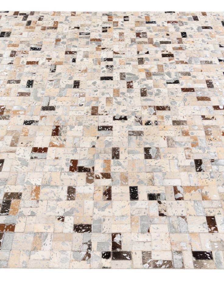 Detail image of  5' 4 x 7' 6 Cowhide Stocks Rug