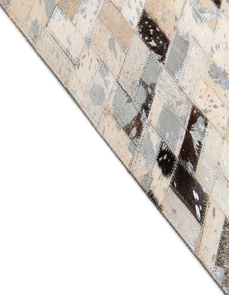Detail image of  5' 4 x 7' 6 Cowhide Stocks Rug