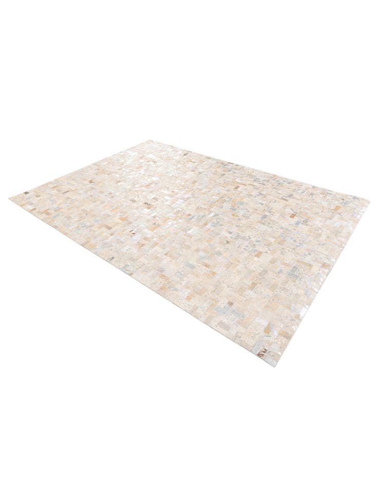 Detail image of  5' 3 x 7' 5 Cowhide Stocks Rug