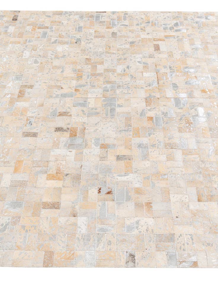 Detail image of  5' 3 x 7' 5 Cowhide Stocks Rug