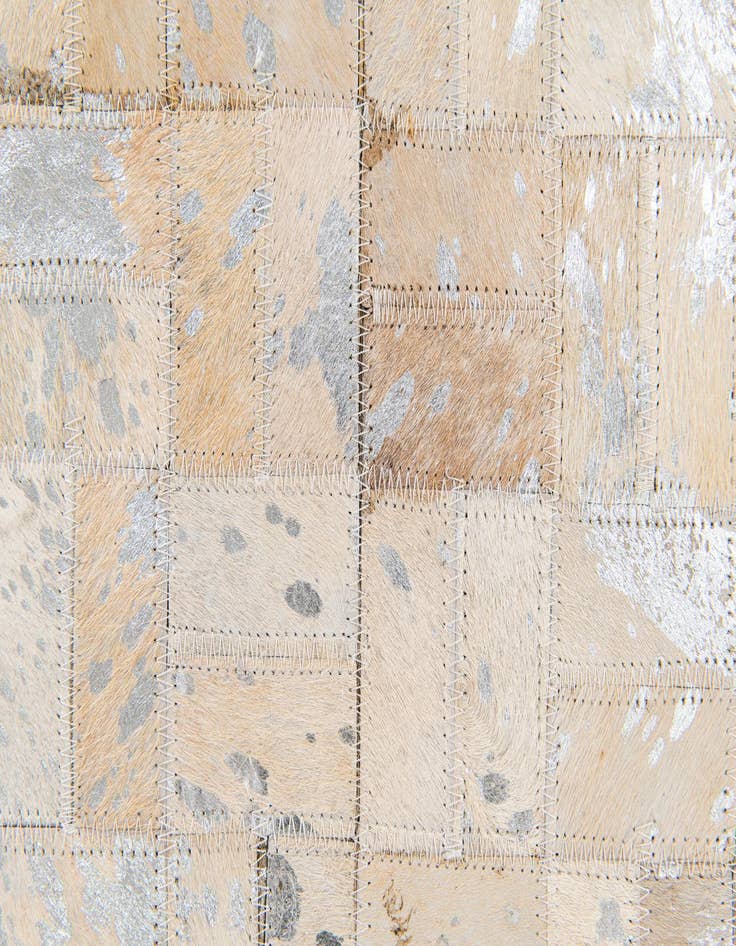 Detail image of  5' 3 x 7' 5 Cowhide Stocks Rug