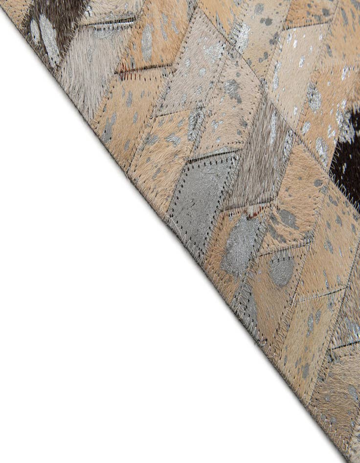 Detail image of  5' 4 x 7' 6 Cowhide Stocks Rug