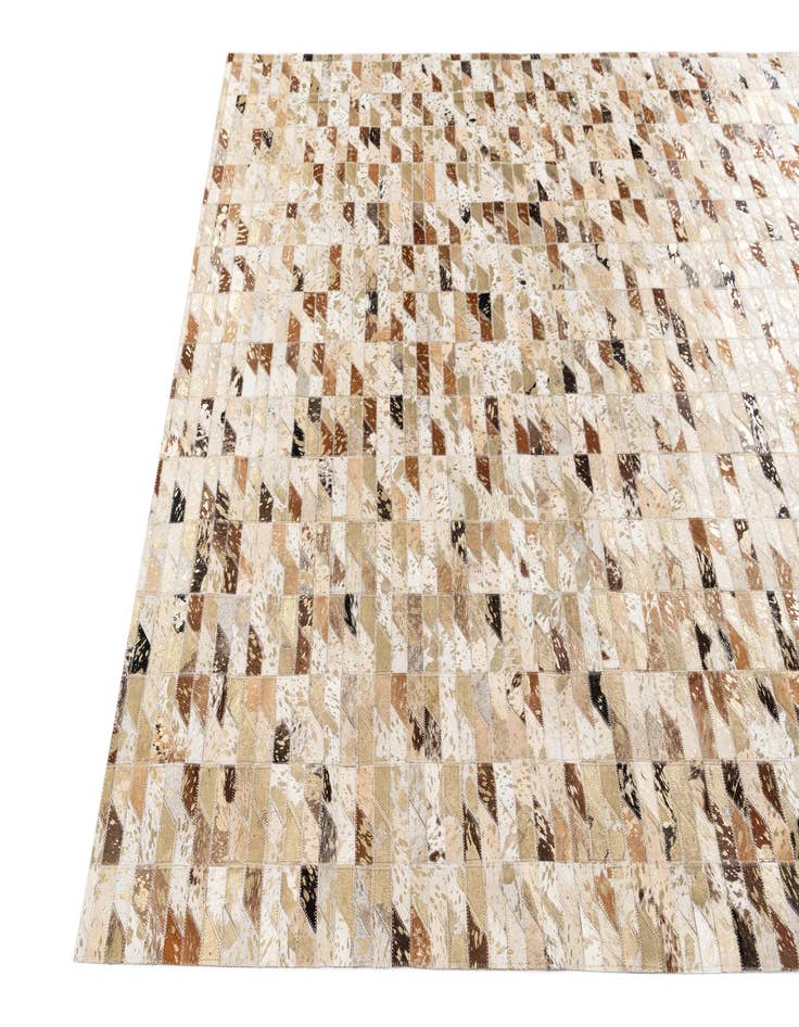 Detail image of  5' 4 x 7' 5 Cowhide Stocks Rug