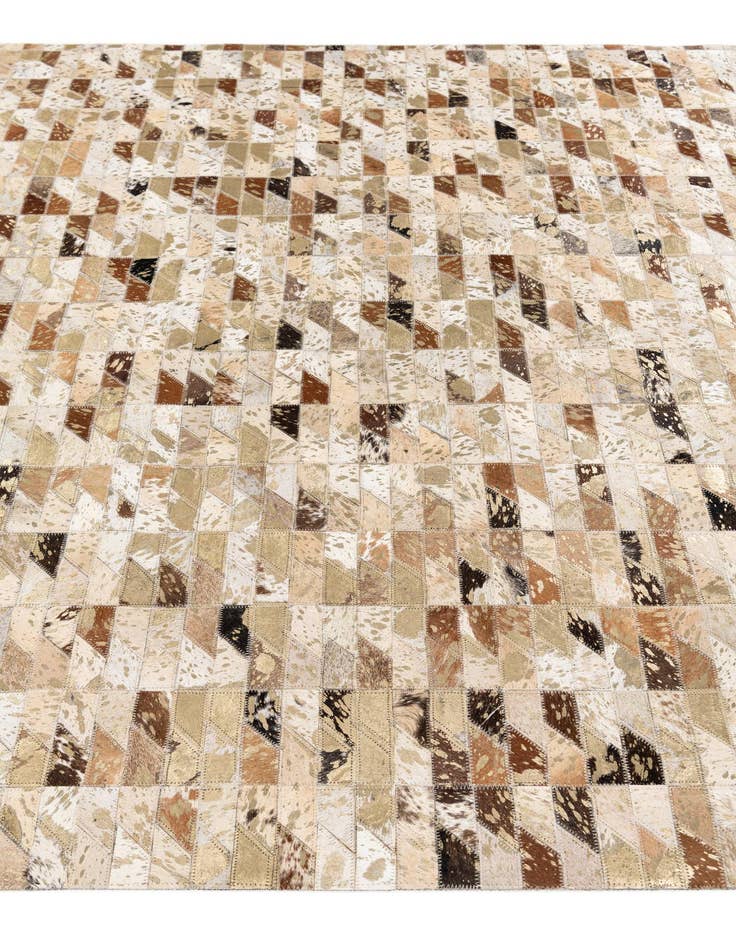 Detail image of  5' 4 x 7' 5 Cowhide Stocks Rug