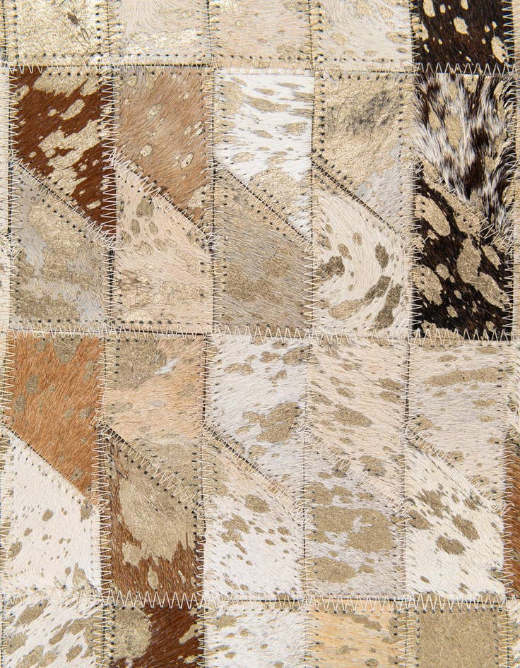 Detail image of  5' 4 x 7' 5 Cowhide Stocks Rug