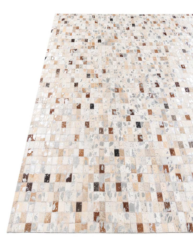 Detail image of  5' 1 x 7' 11 Cowhide Stocks Rug