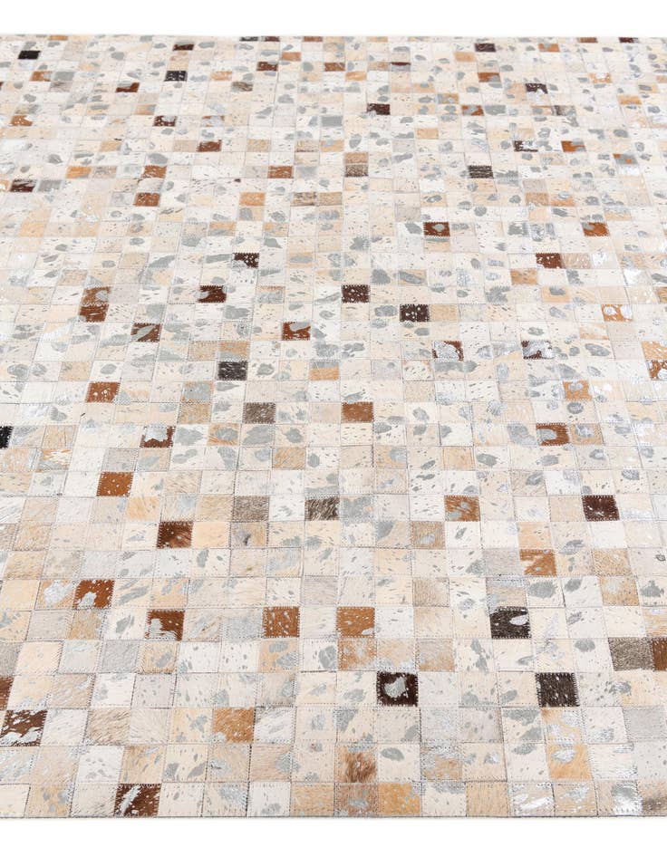 Detail image of  5' 1 x 7' 11 Cowhide Stocks Rug