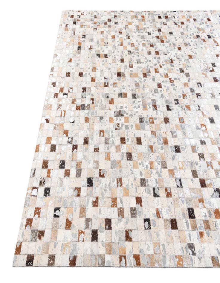 Detail image of  5' 1 x 8' Cowhide Stocks Rug