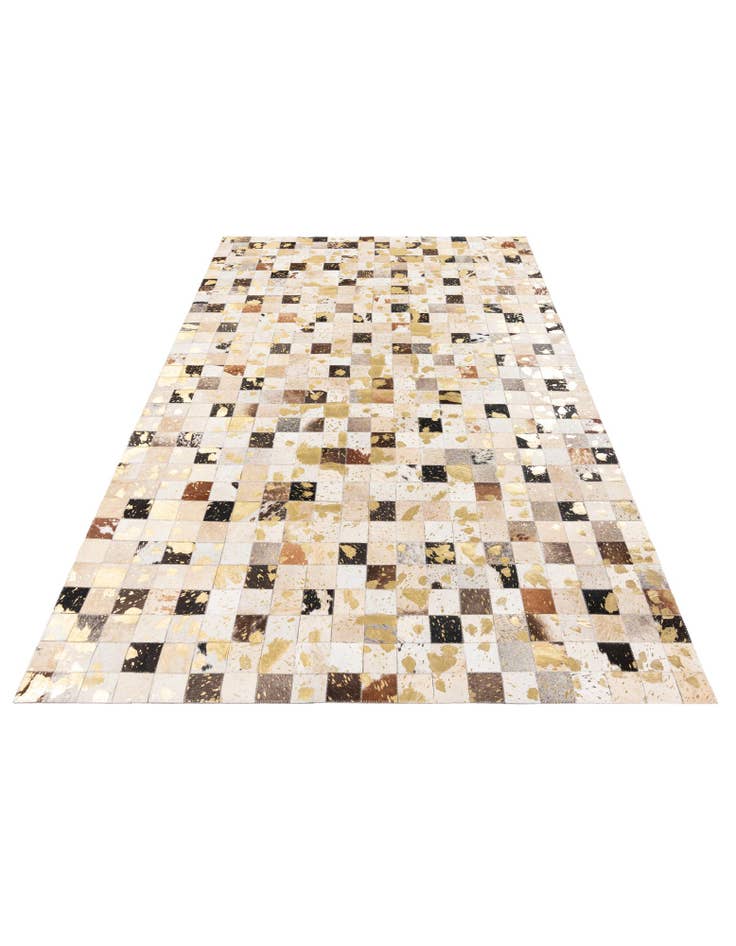Detail image of  5' x 7' 11 Cowhide Stocks Rug