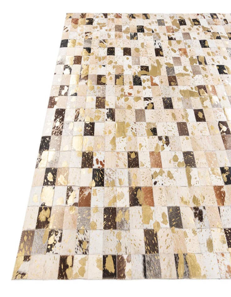 Detail image of  5' x 7' 11 Cowhide Stocks Rug