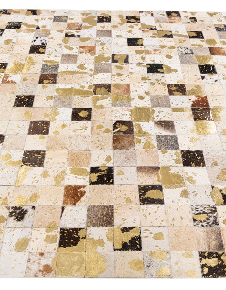 Detail image of  5' x 7' 11 Cowhide Stocks Rug