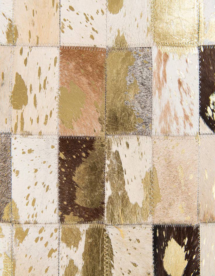 Detail image of  5' x 7' 11 Cowhide Stocks Rug