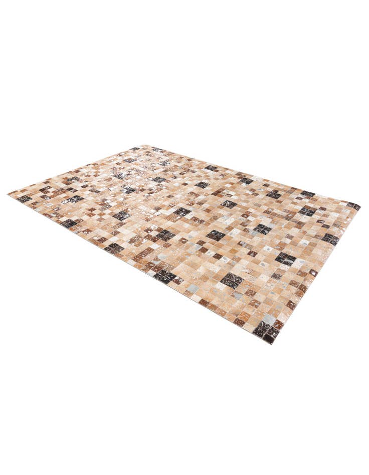 Detail image of  5' 2 x 7' 6 Cowhide Stocks Rug