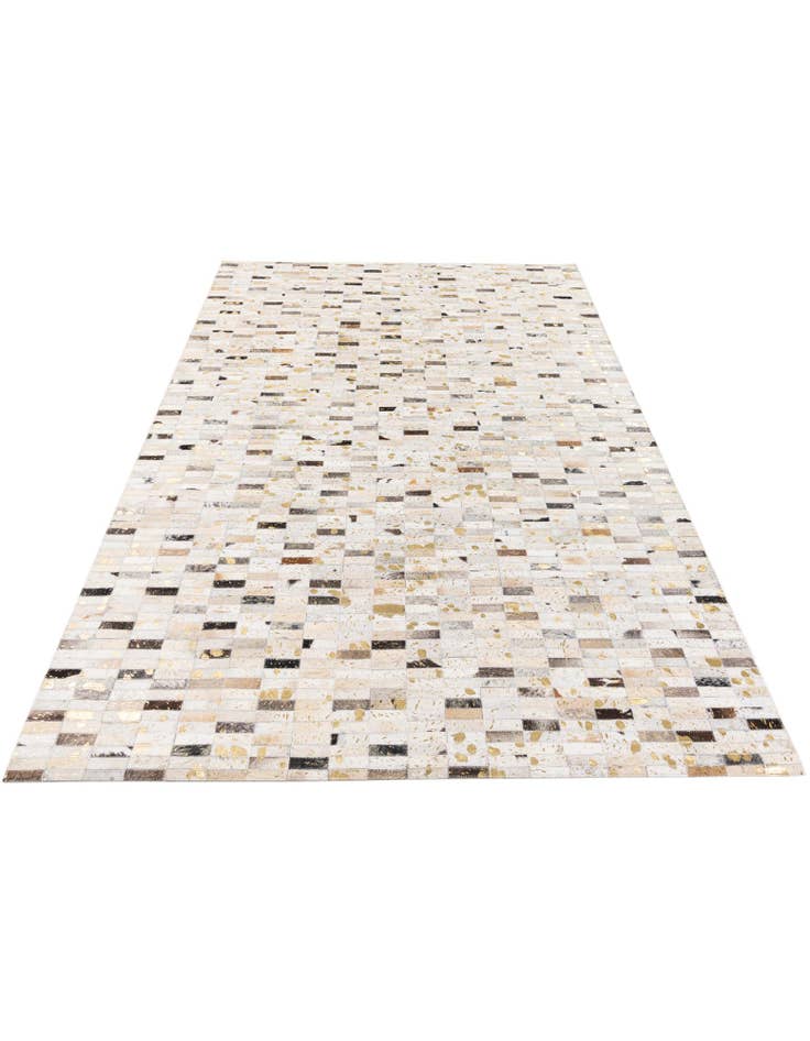 Detail image of  5' 2 x 7' 11 Cowhide Stocks Rug